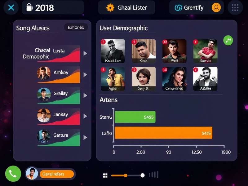 Ghazal Galaxy user demographic statistics visualization